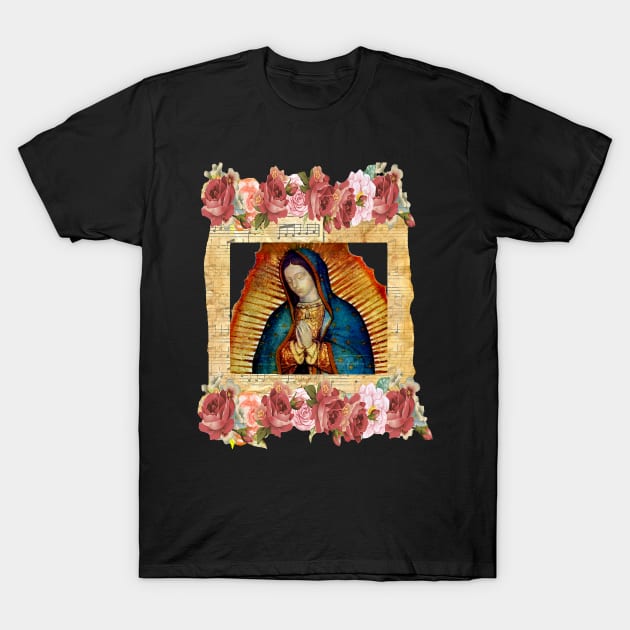 Our Lady of Guadalupe Virgin Mary Mexico Tilma Juan Diego T-Shirt by hispanicworld